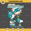 Charlie Brown Snoopy Miami Dolphins NFL SVG