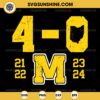 Michigan 4-0 SVG, Plant The Flag 21 22 23 24 SVG, Michigan Wolverines SVG