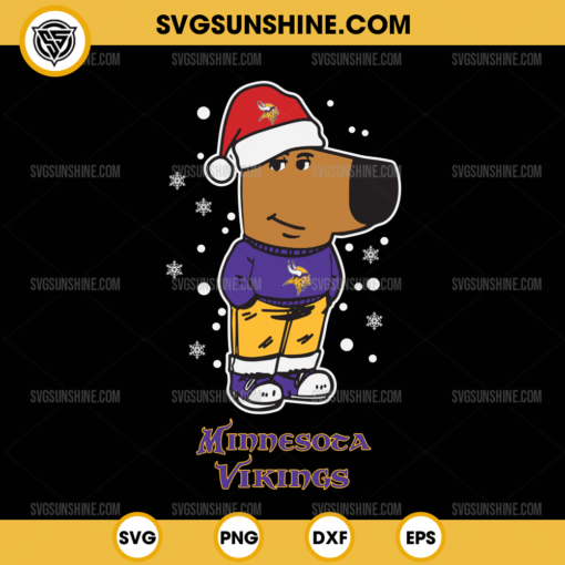 Chill Guy Minnesota Vikings Christmas SVG, Santa Chill Guy Football NFL SVG