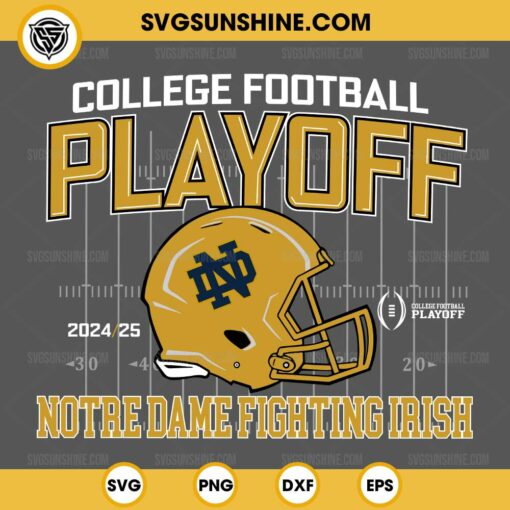 Notre Dame Fighting Irish College Football Playoff 2024-25 SVG, Notre Dame Fighting Irish football SVG