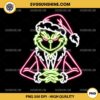 Neon Grinch Christmas PNG File