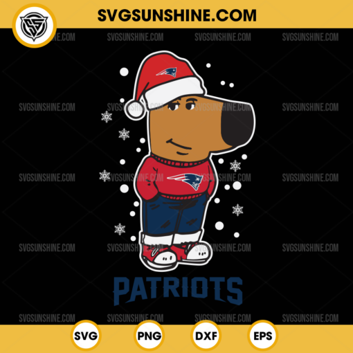 Chill Guy New England Patriots Christmas SVG, Santa Chill Guy Football NFL SVG