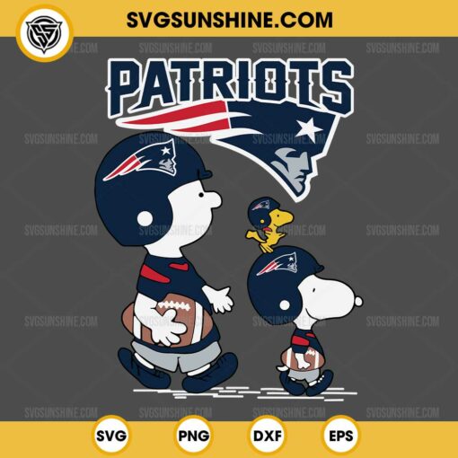 Charlie Brown Snoopy New England Patriots NFL SVG