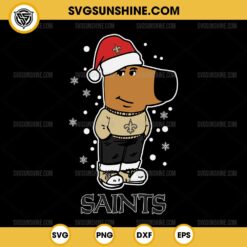 Chill Guy New Orleans Saints Christmas SVG, Santa Chill Guy Football NFL SVG