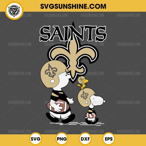 Charlie Brown Snoopy New Orleans Saints NFL SVG