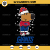 Chill Guy New York Giants Christmas SVG, Santa Chill Guy Football NFL SVG