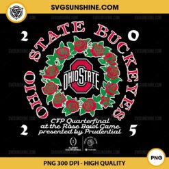 Ohio State Buckeyes Rose Bowl 2024-25 CFP Quarterfinal PNG, College Football Playoff 2024-2025 PNG