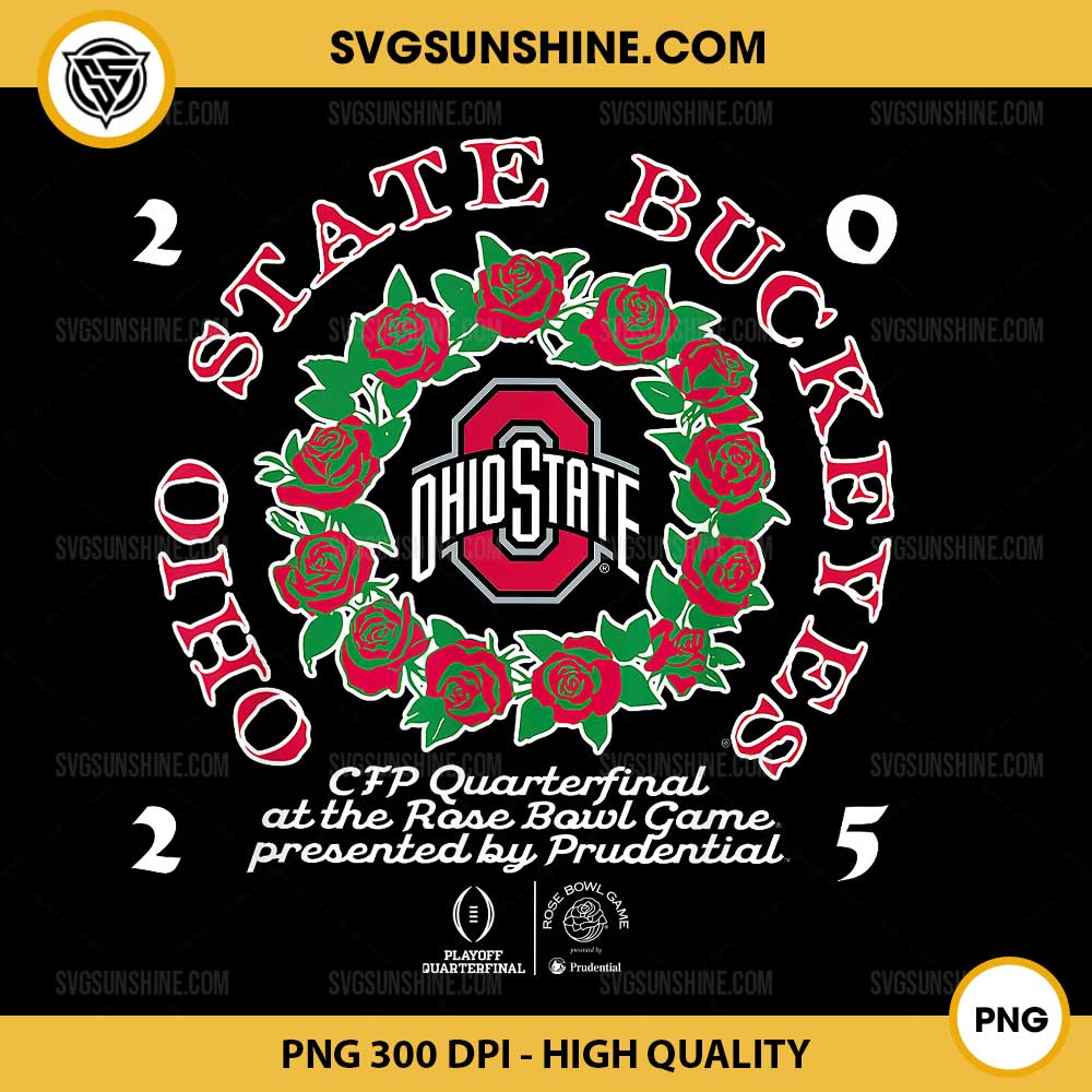 Ohio State Buckeyes Rose Bowl Cfp Quarterfinal Png College