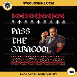 Pass The Gabagool Ugly Christmas Sweater PNG