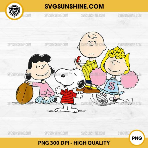 Peanuts NFL Cheer PNG, Peanuts Snoopy Cheer Football PNG