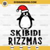 Penguin Skibidi Rizzmas SVG, Christmas Penguin Santa Hat SVG, Funny Rizzmas Season SVG