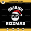 Penguin Skibidi Rizzmas SVG, Funny Christmas Penguin SVG