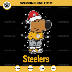 Chill Guy Pittsburgh Steelers Christmas SVG, Santa Chill Guy Football NFL SVG