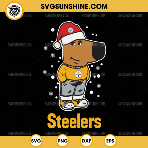 Chill Guy Pittsburgh Steelers Christmas SVG, Santa Chill Guy Football NFL SVG