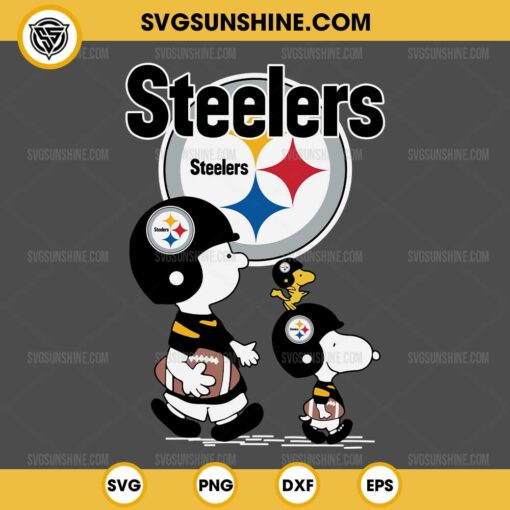 Charlie Brown Snoopy Pittsburgh Steelers NFL SVG