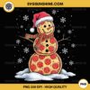 Pizza Snowman Santa Hat PNG, Pizza Christmas PNG File