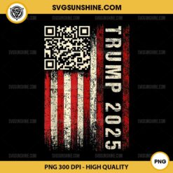 QR Donald Trump Dancing PNG, US American Flag Trump 2025 PNG