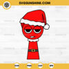 Red Raddy Incredibox Sprunki SVG, Christmas Raddy Santa Hat SVG