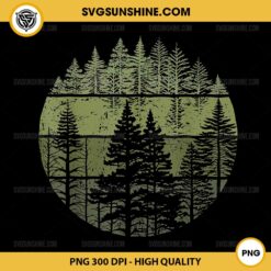 Retro Forest Trees Nature Outdoors PNG, Vintage Forest Trees Nature Outdoors PNG