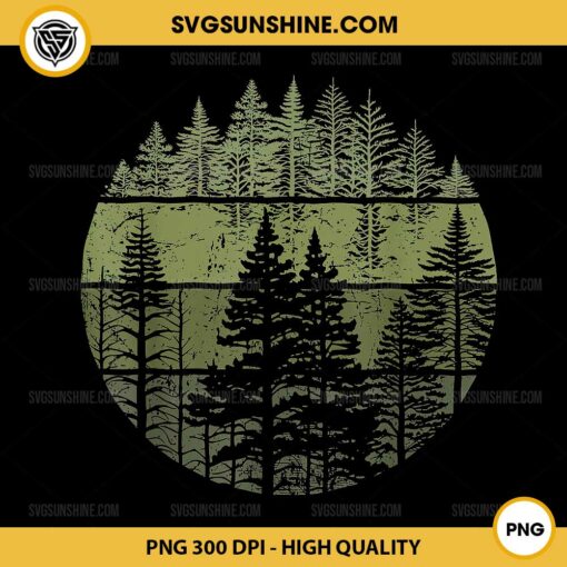 Retro Forest Trees Nature Outdoors PNG, Vintage Forest Trees Nature Outdoors PNG