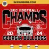 SEC Football Championship 2024 Georgia Bulldogs SVG