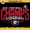 SEC Football Champs 2024 Georgia Bulldogs SVG, Georgia Bulldogs Football SVG