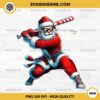 Santa Playing Baseball Christmas PNG, Santa Claus Baseball PNG, Christmas PNG