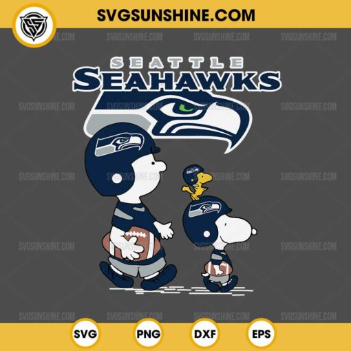 Charlie Brown Snoopy Seattle Seahawks NFL SVG