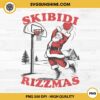 Skibidi Rizzmas PNG, Christmas Rizz Santa Claus Basketball PNG