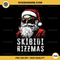 Skibidi Rizzmas PNG, Christmas Rizz Santa Claus PNG File