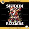 Skibidi Rizzmas PNG, Funny Santa Claus Christmas Lights PNG, Rizz Christmas Santa PNG