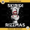 Skibidi Rizzmas PNG, Funny Toilet Santa Christmas PNG