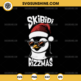 Skibidi Rizzmas Penguin Christmas SVG PNG File