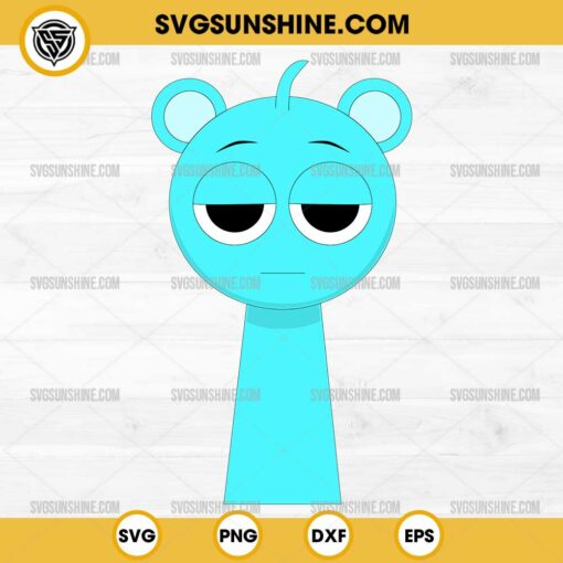 Sky Incredibox Sprunki SVG, Sky Blue Sprunki Toys SVG