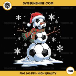 Soccer Snowman PNG, Soccer Christmas PNG File