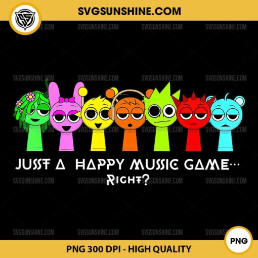 Sprunki Just a Happy Music Game Right PNG File