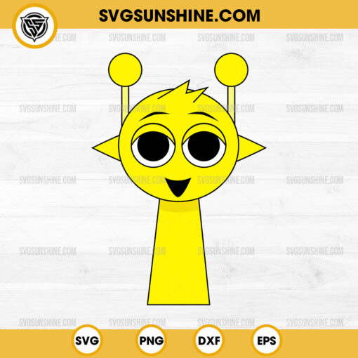 Sprunki Simon Yellow SVG, Yellow Simon Incredibox Sprunki SVG