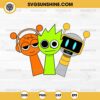 Sprunki Sound Team SVG, Orange Oren SVG, Lime OWAKCX SVG, Fun Bot Incredibox Sprunki SVG