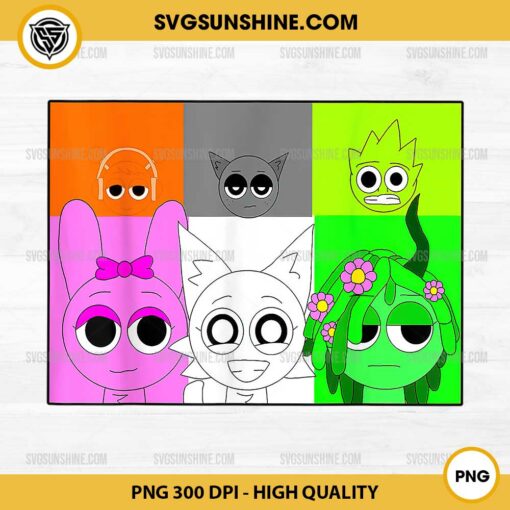 Sprunki Team Characters PNG, Sprunki Characters Toys PNG