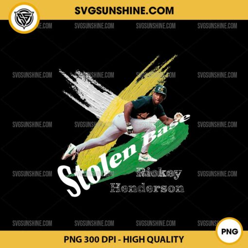 Stolen Base Rickey Henderson PNG, Oakland Athletics PNG