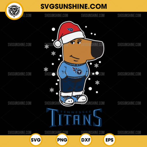 Chill Guy Tennessee Titans Christmas SVG, Santa Chill Guy Football NFL SVG