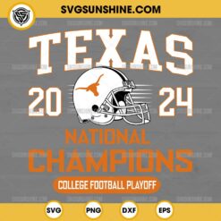 Texas Longhorns 2024 National Champions SVG, Texas Longhorns SVG, College Football Playoff SVG