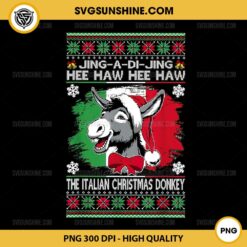 The Italian Christmas Donkey Xmas Ugly Sweater PNG