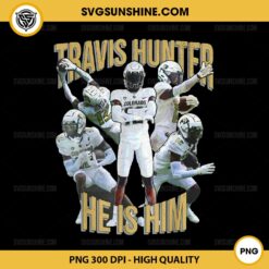 Travis Hunter He Is Him PNG, Vintage Travis Hunter PNG, Colorado Buffaloes Football PNG