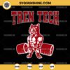 Tren Tech Gym Bodybuilding SVG, Bulldog Body Builder SVG