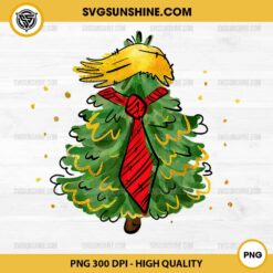 Trump Hair Christmas Tree PNG, Trump Christmas PNG File