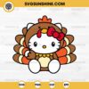 Turkey Hello Kitty SVG, Hello Kitty Fall SVG, Hello Kitty Thanksgiving SVG