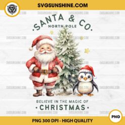 Vintage Christmas PNG, Vintage Santa Claus PNG, Santa & Co North Pole PNG