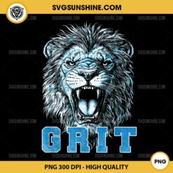 Vintage Grit Lions PNG, Detroit Lions Football PNG, Retro Lion Lovers PNG