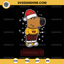 Chill Guy Washington Commanders Christmas SVG, Santa Chill Guy Football NFL SVG